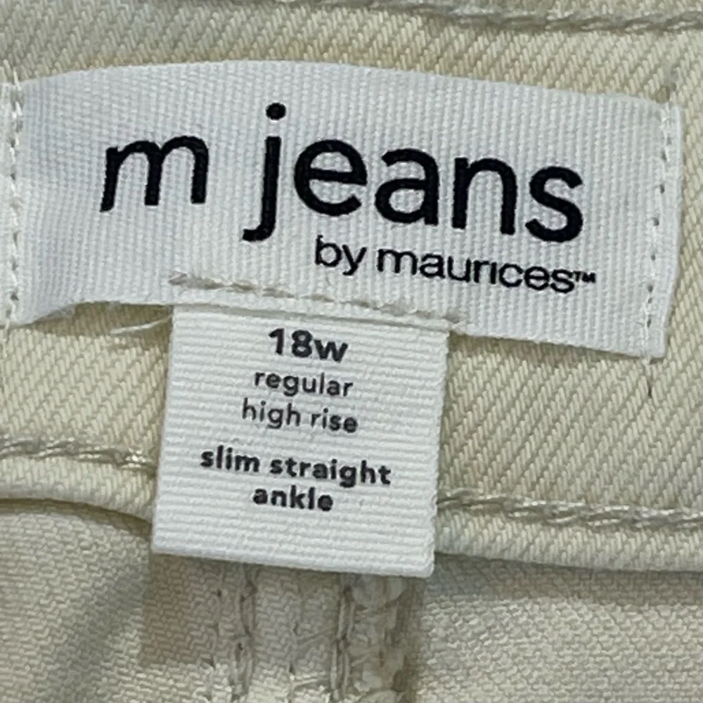 M JEANS SIZE 18R Women's Cream Jeans